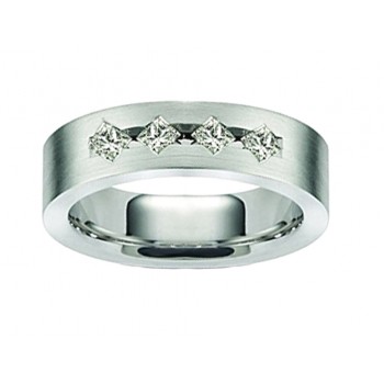 0.65 ct Men's Princess Cut Diamond Wedding Band Ring In Gold